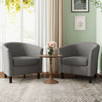 2 Set Modern Accent Chair Upholstered Barrel Chair