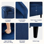 Yaheetech Club Chair Accent Arm Contemporary Style