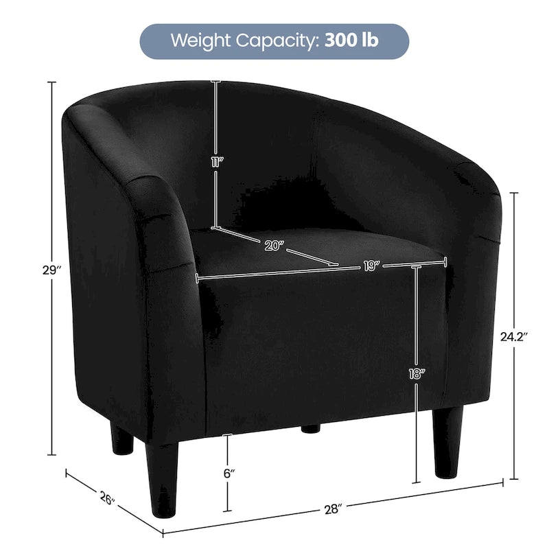 Yaheetech Club Chair Accent Arm Contemporary Style
