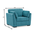 Roundhill Furniture Clareen gepolsterter Eineinhalb-Sessel, Cutler-Sessel, übergroßer Sessel