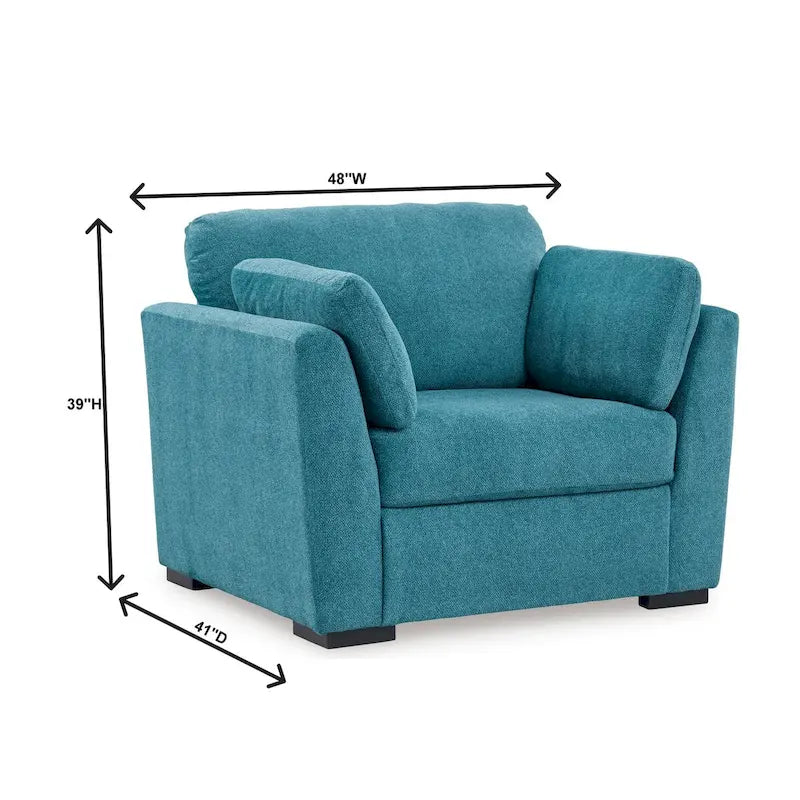 Roundhill Furniture Clareen gepolsterter Eineinhalb-Sessel, Cutler-Sessel, übergroßer Sessel