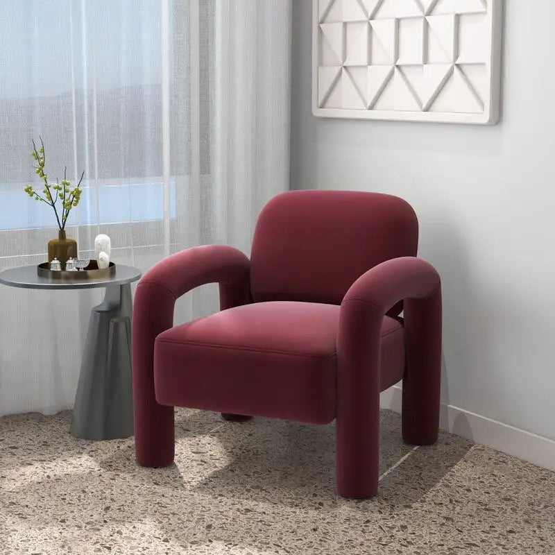 Sillón decorativo tapizado de terciopelo moderno de mediados de siglo SEYNAR para la sala