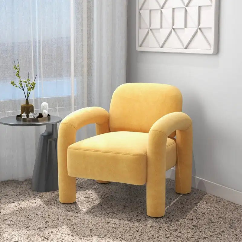 Sillón decorativo tapizado de terciopelo moderno de mediados de siglo SEYNAR para la sala