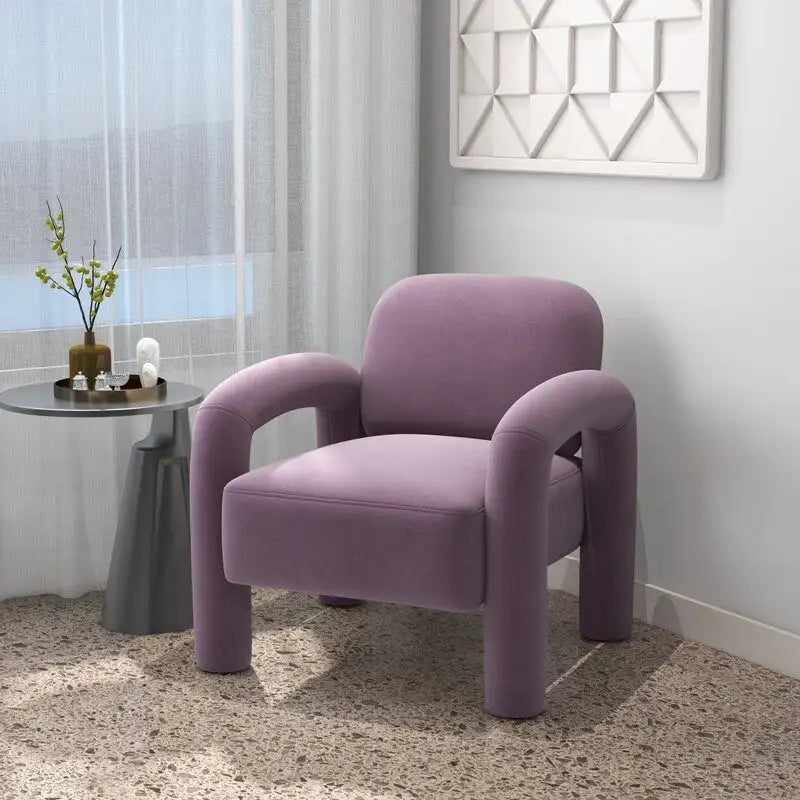 Sillón decorativo tapizado de terciopelo moderno de mediados de siglo SEYNAR para la sala
