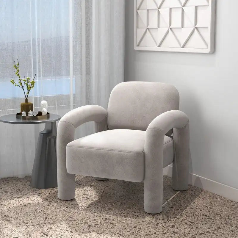 Poltrona decorativa moderna di metà secolo SEYNAR rivestita in velluto per il soggiorno
