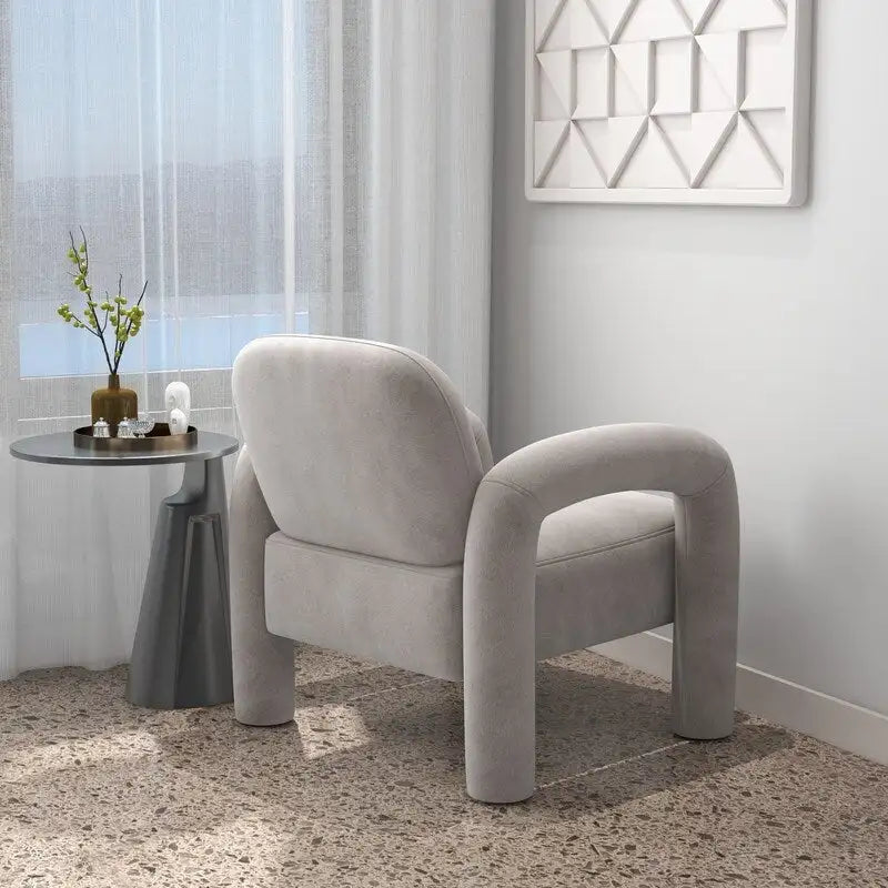 Poltrona decorativa moderna di metà secolo SEYNAR rivestita in velluto per il soggiorno
