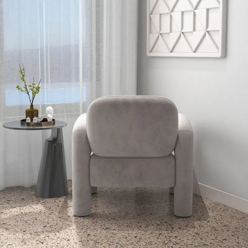 Poltrona decorativa moderna di metà secolo SEYNAR rivestita in velluto per il soggiorno