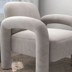 Poltrona decorativa moderna di metà secolo SEYNAR rivestita in velluto per il soggiorno