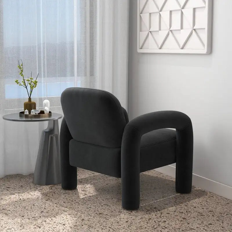 Poltrona decorativa moderna di metà secolo SEYNAR rivestita in velluto per il soggiorno
