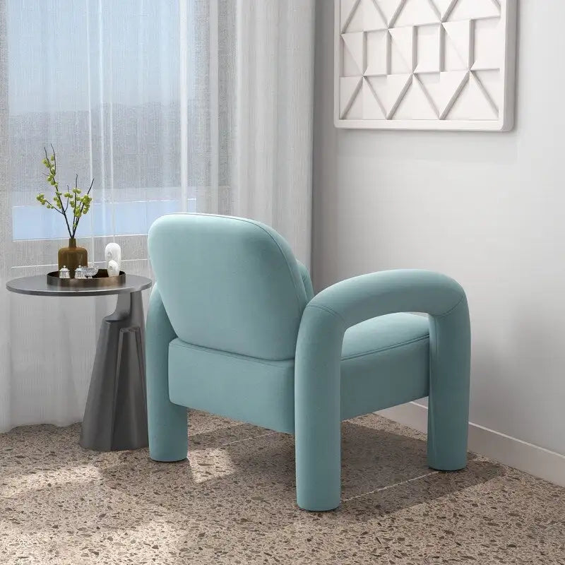 Poltrona decorativa moderna di metà secolo SEYNAR rivestita in velluto per il soggiorno