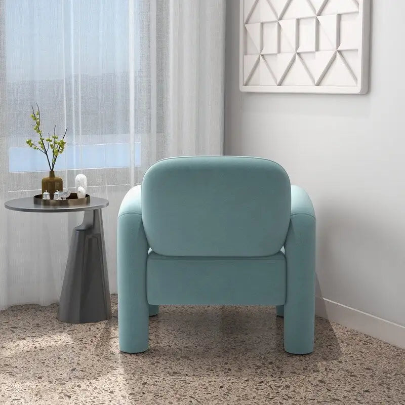 Poltrona decorativa moderna di metà secolo SEYNAR rivestita in velluto per il soggiorno