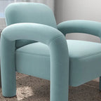 Poltrona decorativa moderna di metà secolo SEYNAR rivestita in velluto per il soggiorno