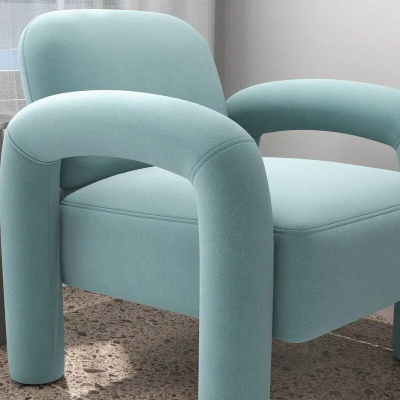 Poltrona decorativa moderna di metà secolo SEYNAR rivestita in velluto per il soggiorno