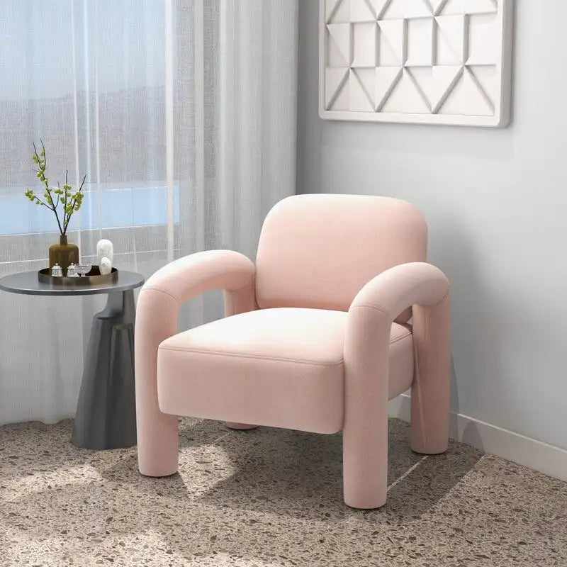 Poltrona decorativa moderna di metà secolo SEYNAR rivestita in velluto per il soggiorno