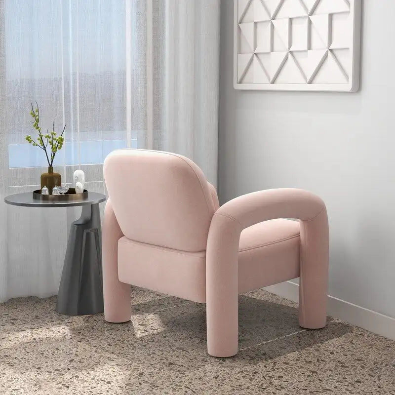 Poltrona decorativa moderna di metà secolo SEYNAR rivestita in velluto per il soggiorno