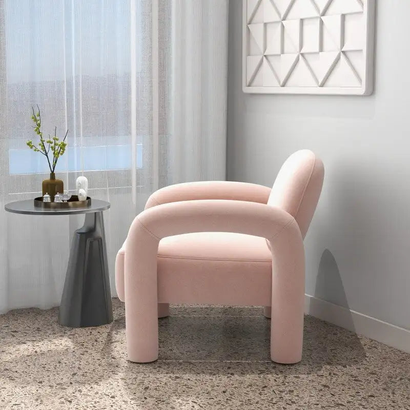 Poltrona decorativa moderna di metà secolo SEYNAR rivestita in velluto per il soggiorno