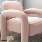 Poltrona decorativa moderna di metà secolo SEYNAR rivestita in velluto per il soggiorno