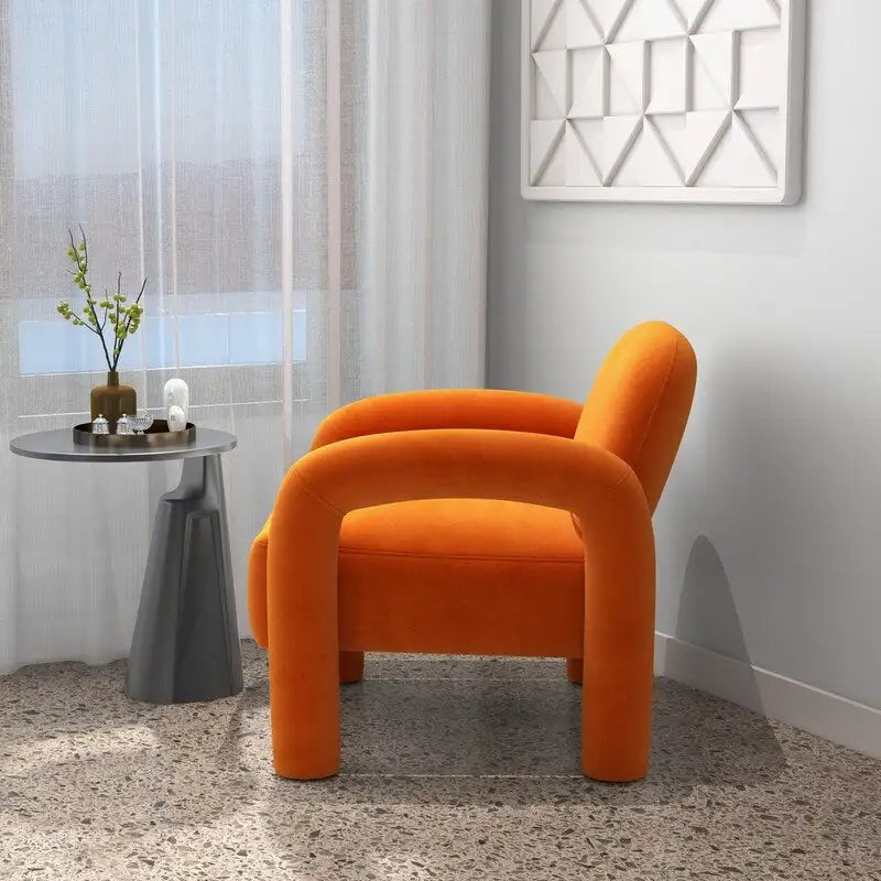 Poltrona decorativa moderna di metà secolo SEYNAR rivestita in velluto per il soggiorno