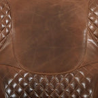 Pasargad Home Aspen Flügelstuhl aus vollnarbigem Leder, braun – W31xD34.5xH33.5
