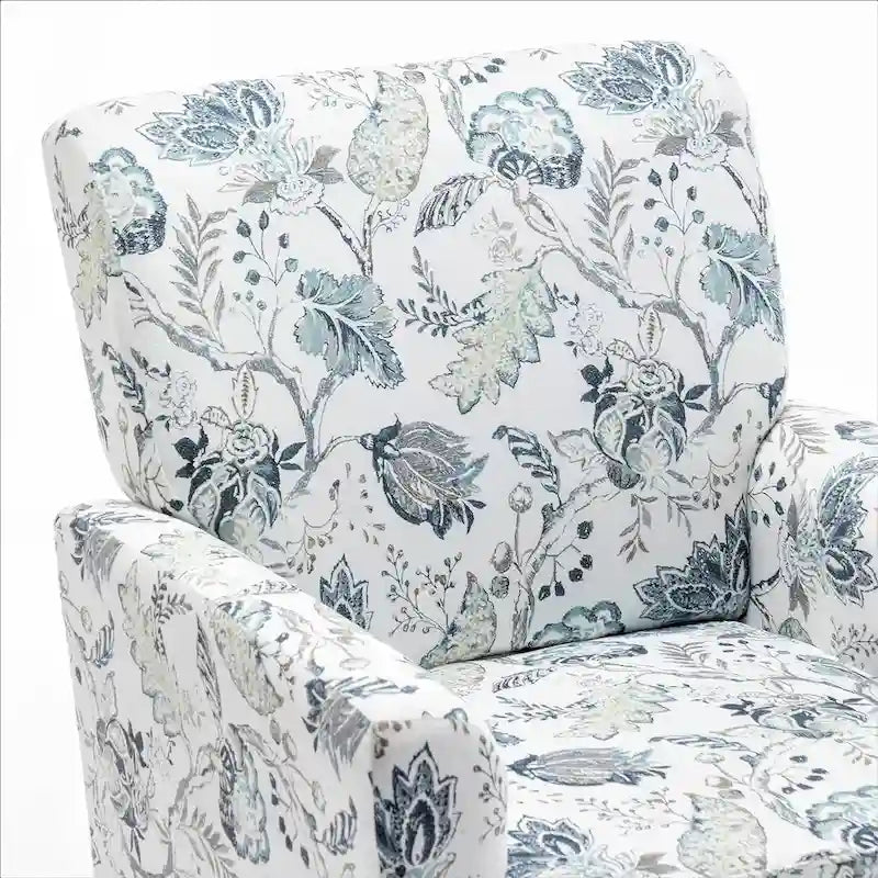 Modern Accent Armchair with Birch Wood Frame and Microfiber Upholstery