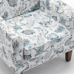 Modern Accent Armchair with Birch Wood Frame and Microfiber Upholstery