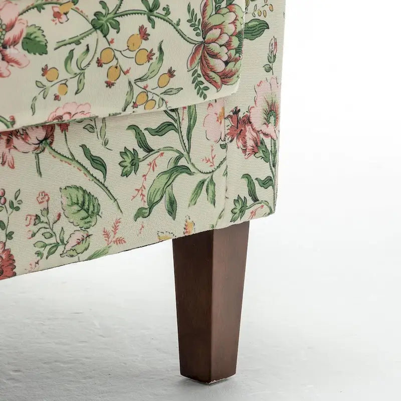 Modern Accent Armchair with Birch Wood Frame and Microfiber Upholstery