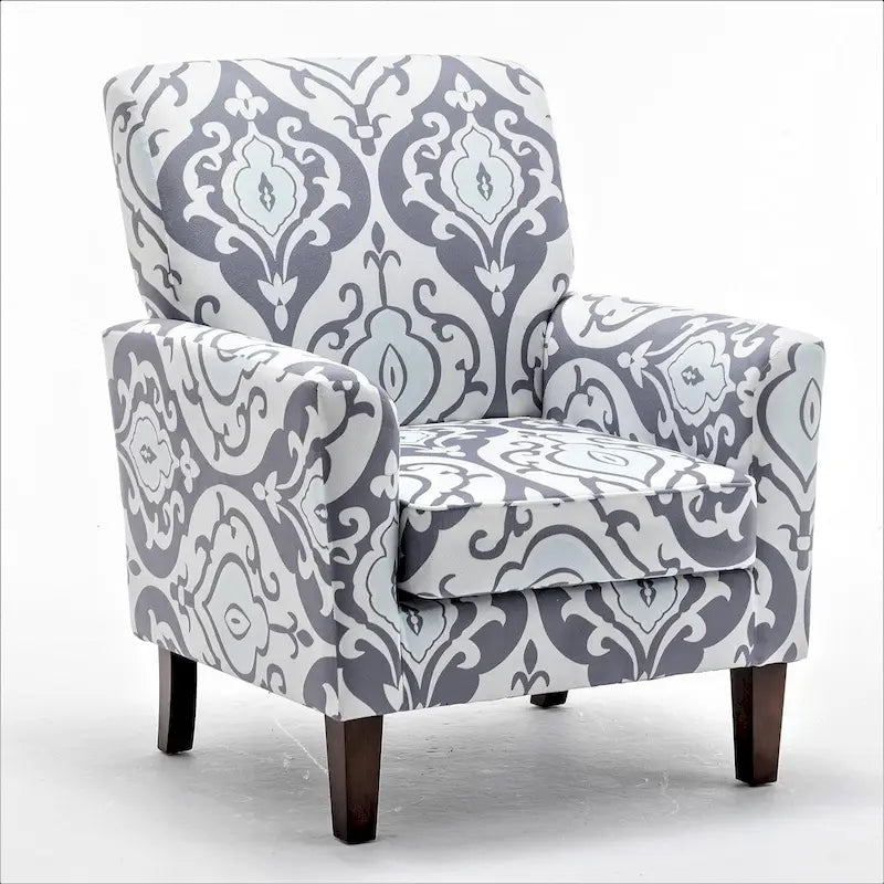 Sillón decorativo contemporáneo con estructura de madera de abedul y tapizado de microfibra
