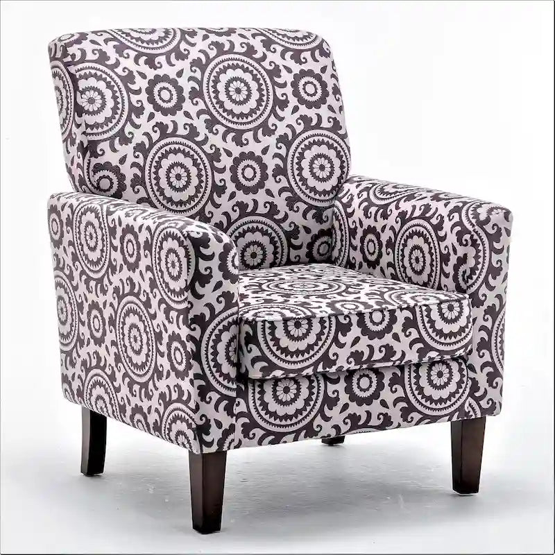 Sillón decorativo contemporáneo con estructura de madera de abedul y tapizado de microfibra