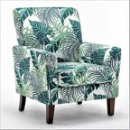 Contemporary Accent Arm Chair with Birch Wood Frame and Microfiber Upholstery