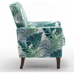 Contemporary Accent Arm Chair with Birch Wood Frame and Microfiber Upholstery