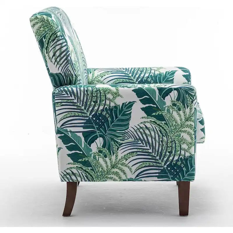Contemporary Accent Arm Chair with Birch Wood Frame and Microfiber Upholstery