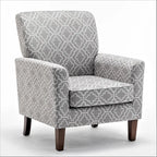 Contemporary Accent Arm Chair with Birch Wood Frame and Microfiber Upholstery