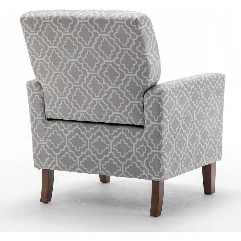 Contemporary Accent Arm Chair with Birch Wood Frame and Microfiber Upholstery