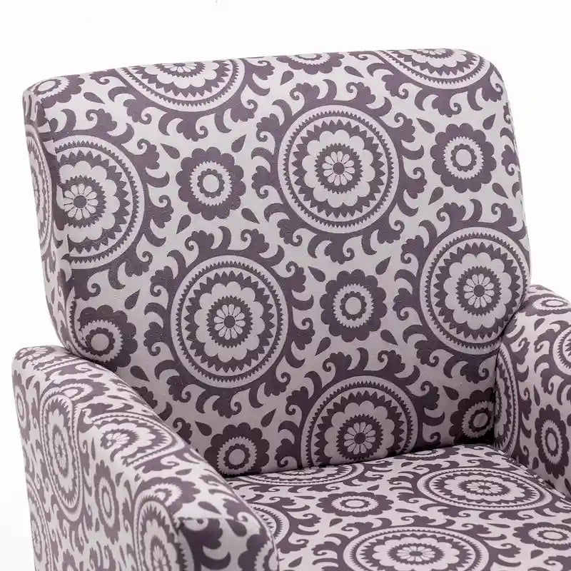 Contemporary Accent Arm Chair with Birch Wood Frame and Microfiber Upholstery