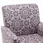Contemporary Accent Arm Chair with Birch Wood Frame and Microfiber Upholstery