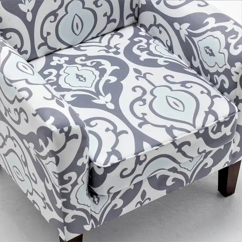 Contemporary Accent Arm Chair with Birch Wood Frame and Microfiber Upholstery