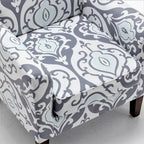 Contemporary Accent Arm Chair with Birch Wood Frame and Microfiber Upholstery