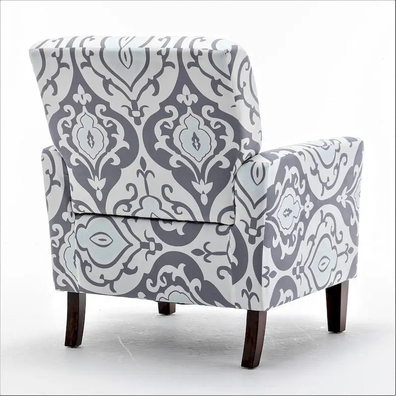 Contemporary Accent Arm Chair with Birch Wood Frame and Microfiber Upholstery