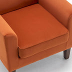 Contemporary Accent Arm Chair with Birch Wood Frame and Microfiber Upholstery