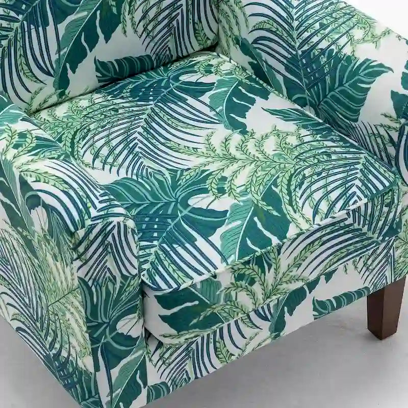 Contemporary Accent Arm Chair with Birch Wood Frame and Microfiber Upholstery
