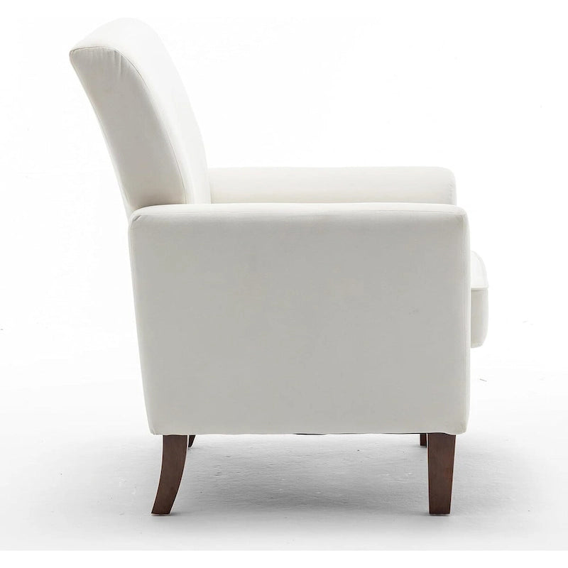 Contemporary Accent Arm Chair with Birch Wood Frame and Microfiber Upholstery