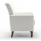 Contemporary Accent Arm Chair with Birch Wood Frame and Microfiber Upholstery