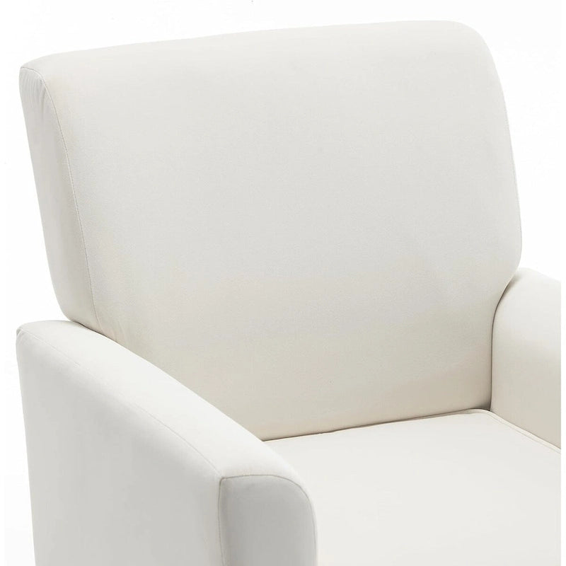 Contemporary Accent Arm Chair with Birch Wood Frame and Microfiber Upholstery