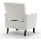 Contemporary Accent Arm Chair with Birch Wood Frame and Microfiber Upholstery