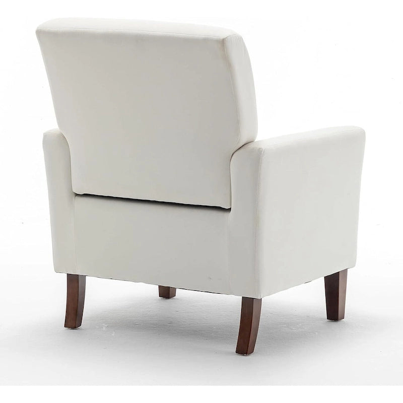 Contemporary Accent Arm Chair with Birch Wood Frame and Microfiber Upholstery
