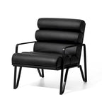 Glitzhome 26.75W Modern Comfy PU Leather Accent Chair with Metal Frame