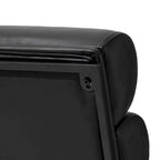 Glitzhome 26.75W Modern Comfy PU Leather Accent Chair with Metal Frame