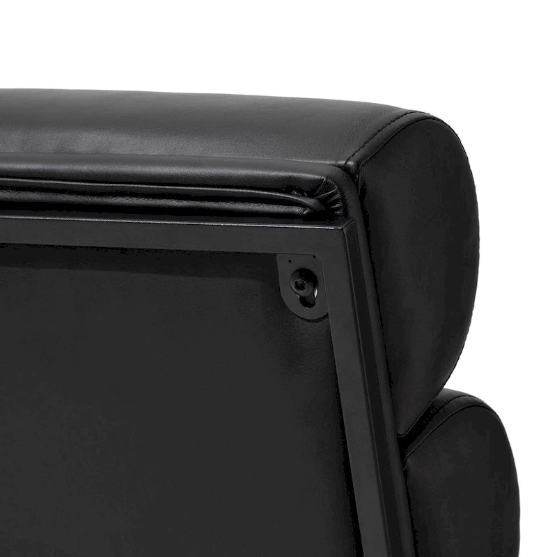 Glitzhome 26.75W Modern Comfy PU Leather Accent Chair with Metal Frame