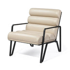 Glitzhome 26.75W Modern Comfy PU Leather Accent Chair with Metal Frame