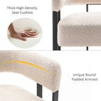 Upholstered Teddy Velvet Single Accent Chair Modern Corner Padded Boucle Armchair for Living Room Bedroom Lounge